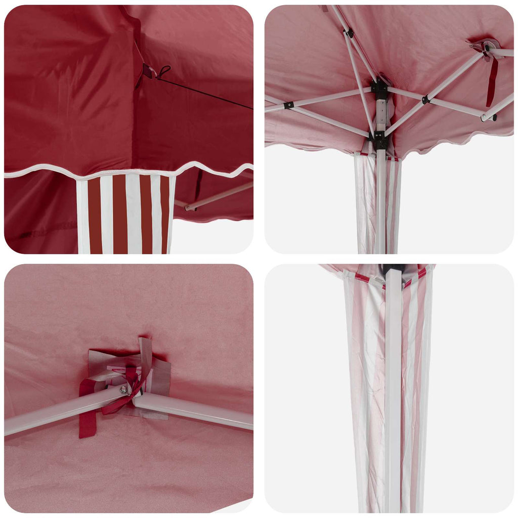 Pop-up Partyzelt 195 x 195 x 245 cm Bordeauxrot Oxford-Stoff