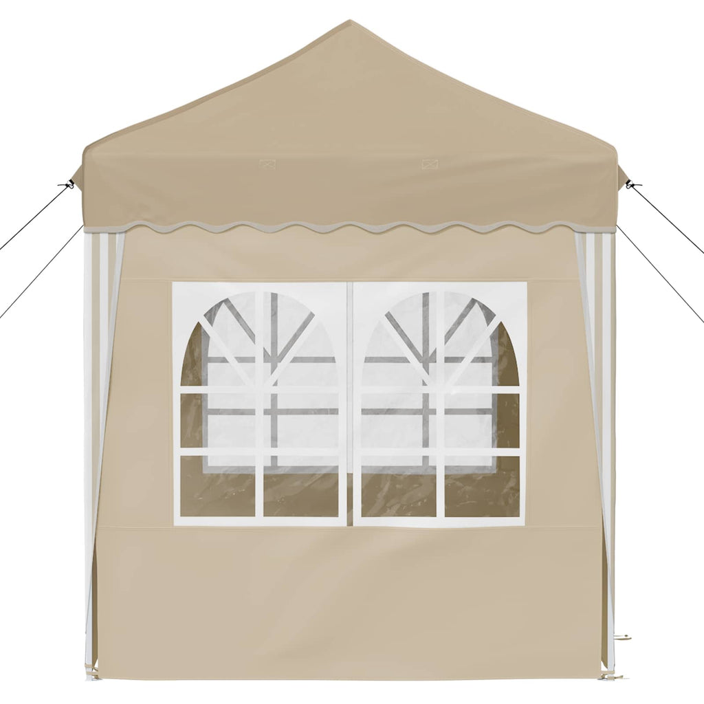 Pop-up Partyzelt 195 x 195 x 245 cm Creme Oxford-Stoff