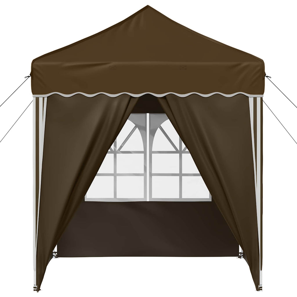 Pop-up Partyzelt 195 x 195 x 245 cm Taupe Oxford-Stoff