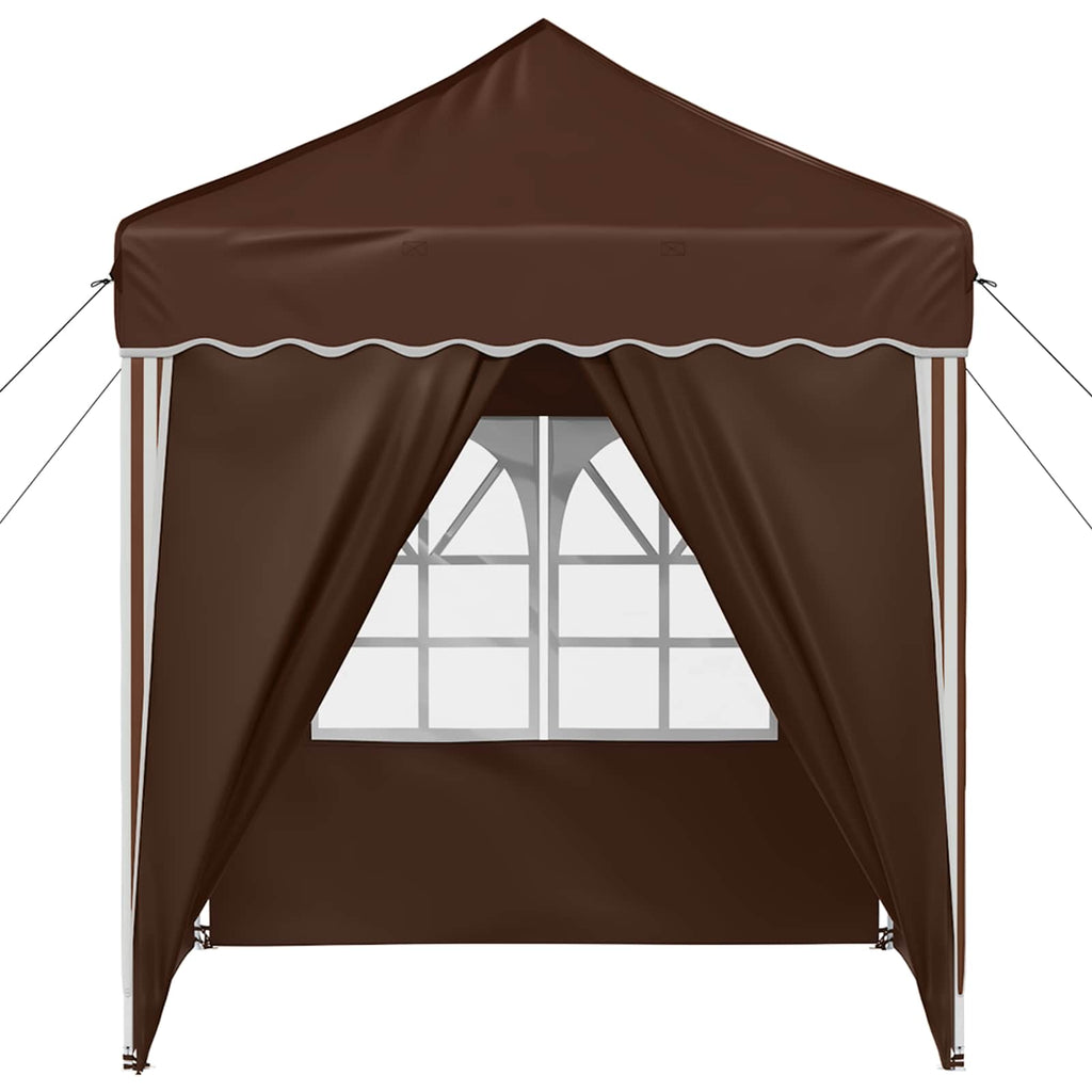 Pop-up Partyzelt 195 x 195 x 245 cm Braun Oxford-Stoff