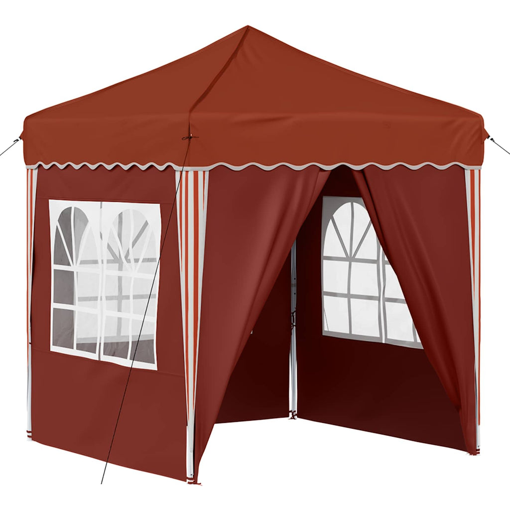 Pop-up Partyzelt 195 x 195 x 245 cm Terrakotta Oxford-Stoff
