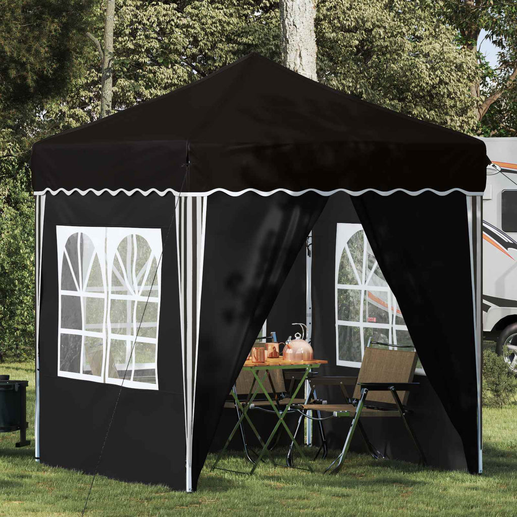 Pop-up Partyzelt 195 x 195 x 245 cm Schwarz Oxford-Stoff