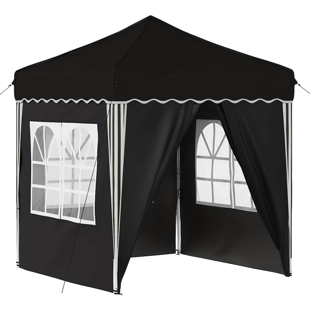 Pop-up Partyzelt 195 x 195 x 245 cm Schwarz Oxford-Stoff