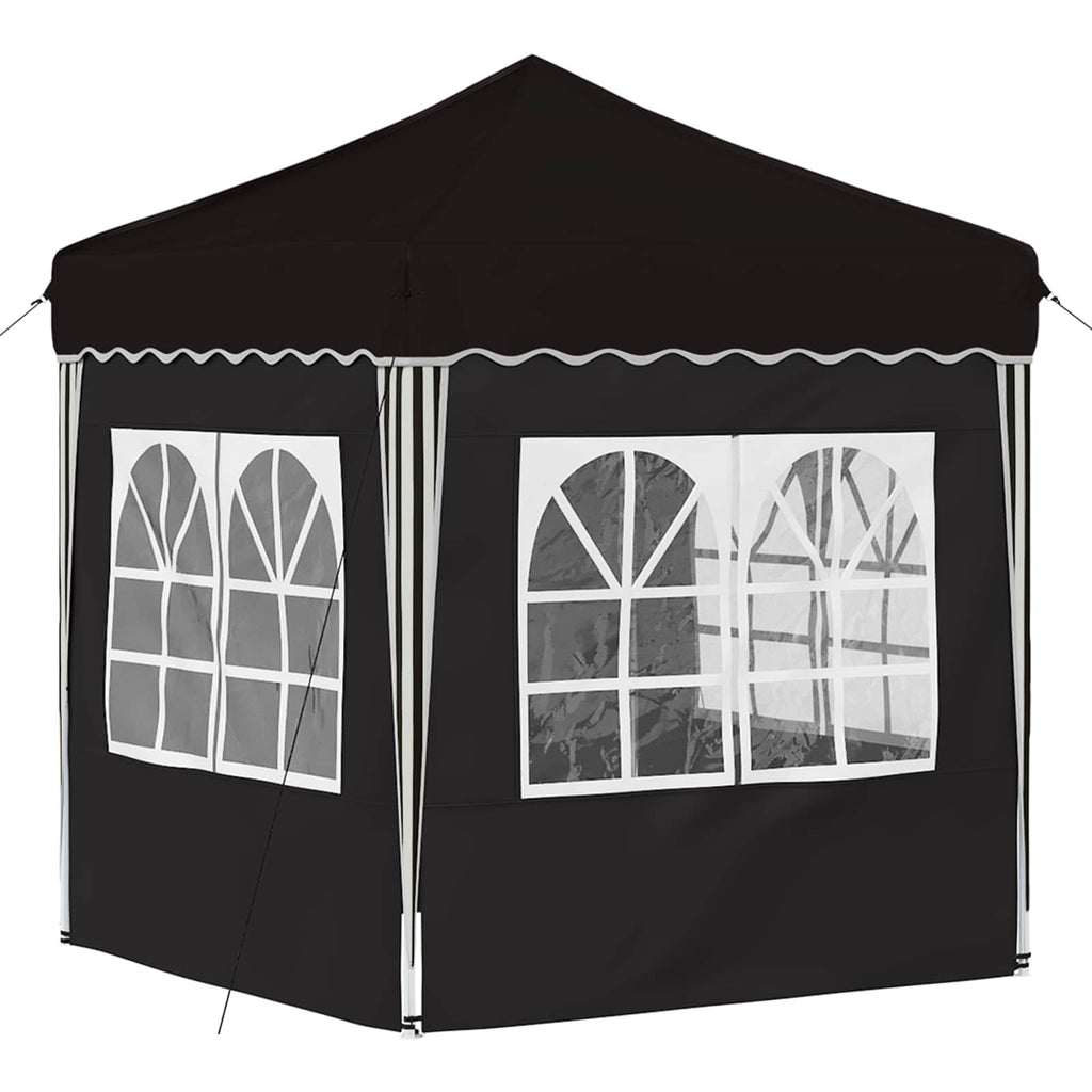 Pop-up Partyzelt 195 x 195 x 245 cm Schwarz Oxford-Stoff