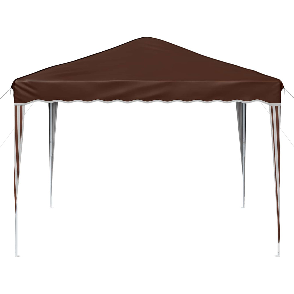Pop-up Partyzelt 288 x 288 x 245 cm Braun Oxford-Stoff