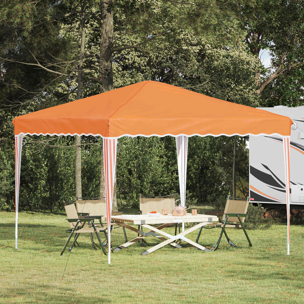 Pop-up Partyzelt 288 x 288 x 245 cm Orange Oxford-Stoff