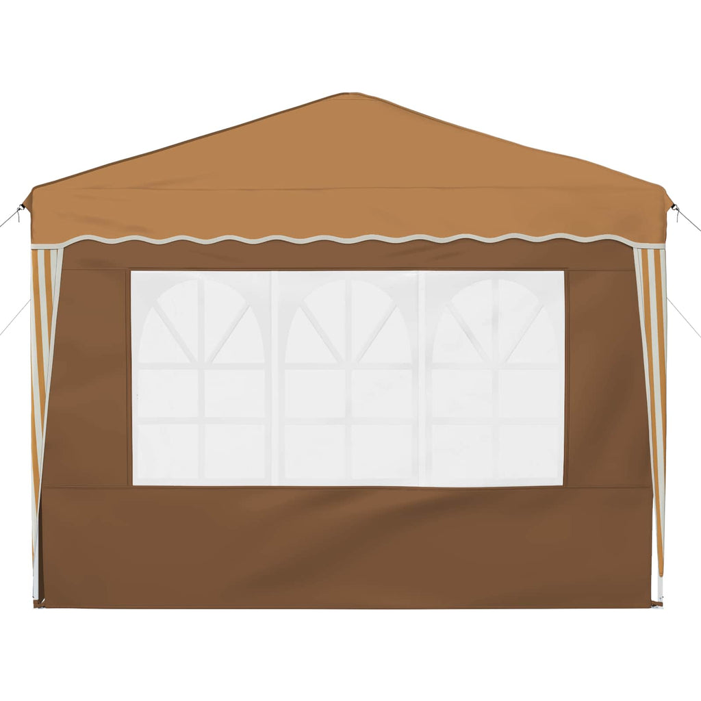 Pop-up Partyzelt 288 x 288 x 245 cm Beige Oxford-Stoff