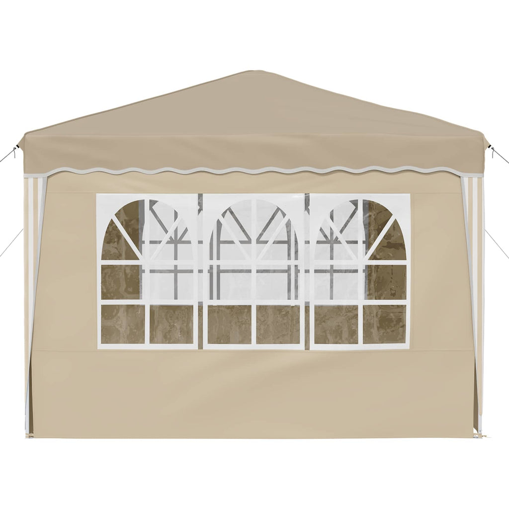 Pop-up Partyzelt 288 x 288 x 245 cm Creme Oxford-Stoff