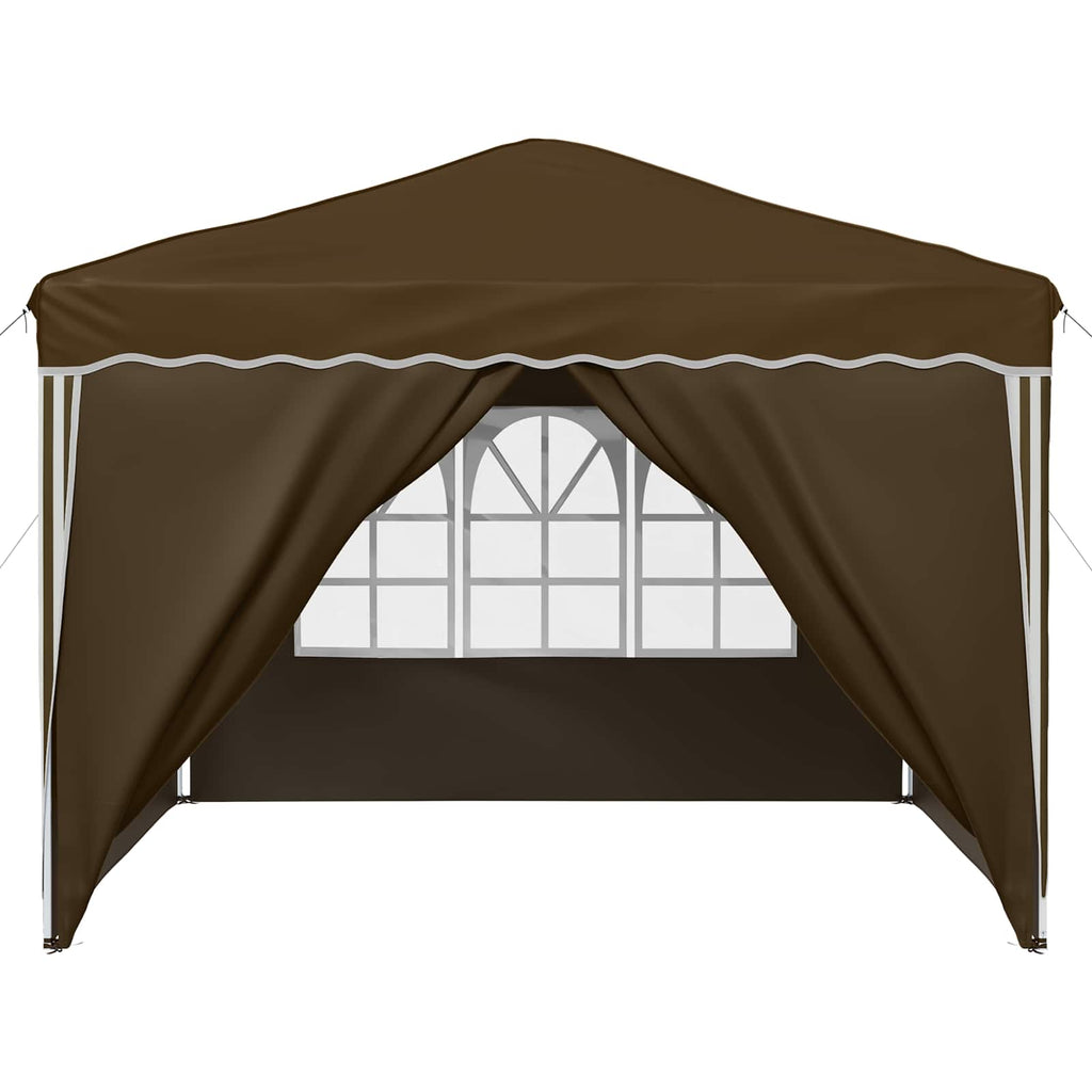 Pop-up Partyzelt 288 x 288 x 245 cm Taupe Oxford-Stoff