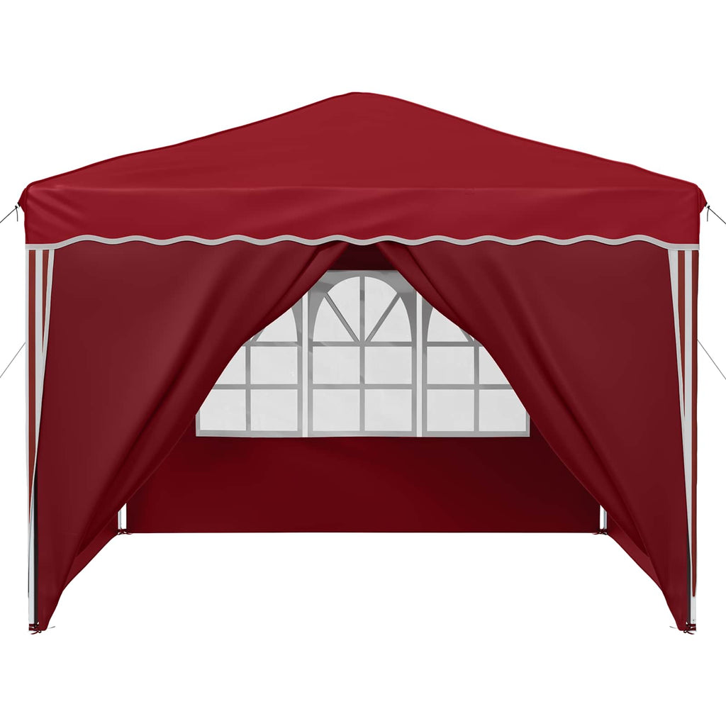 Pop-up Partyzelt 288 x 288 x 245 cm Bordeauxrot Oxford-Stoff