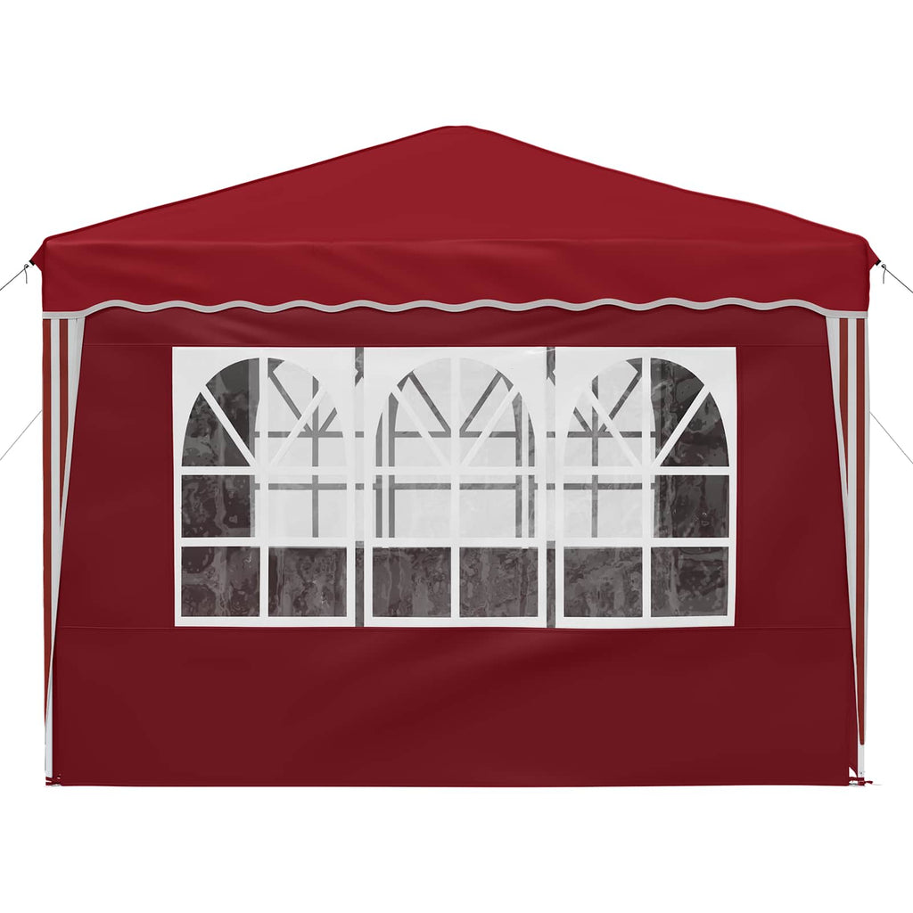 Pop-up Partyzelt 288 x 288 x 245 cm Bordeauxrot Oxford-Stoff