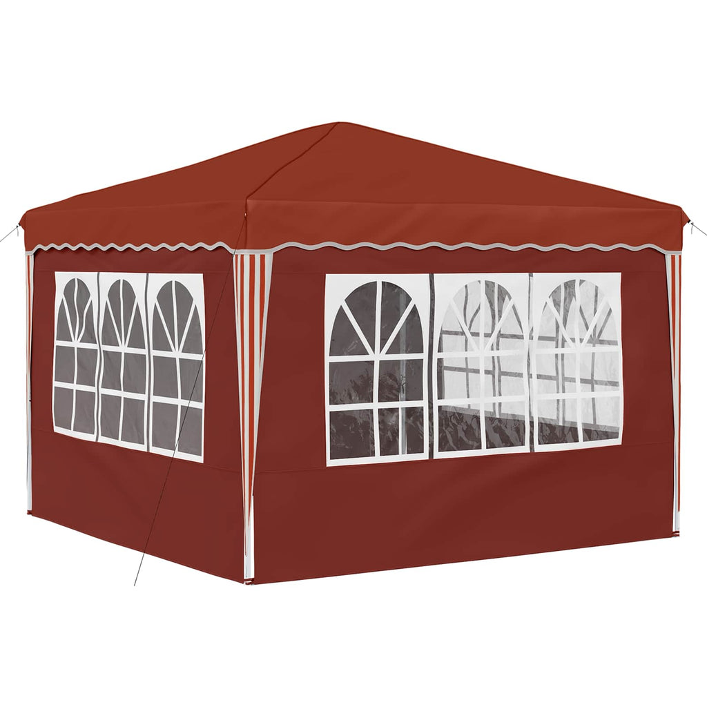 Pop-up Partyzelt 288 x 288 x 245 cm Terrakotta Oxford-Stoff