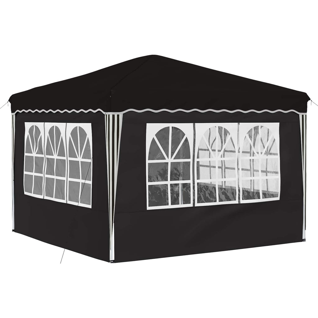 Pop-up Partyzelt 288 x 288 x 245 cm Schwarz Oxford-Stoff