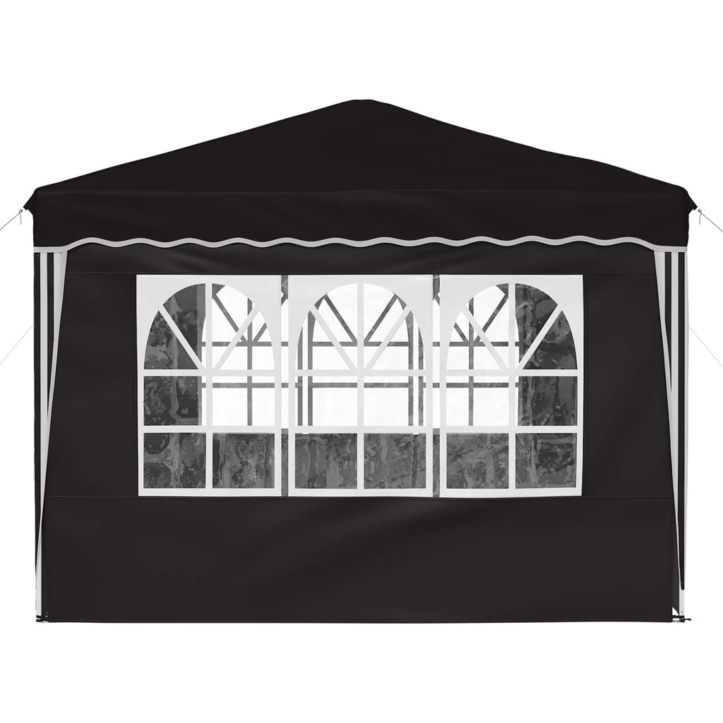 Pop-up Partyzelt 288 x 288 x 245 cm Schwarz Oxford-Stoff