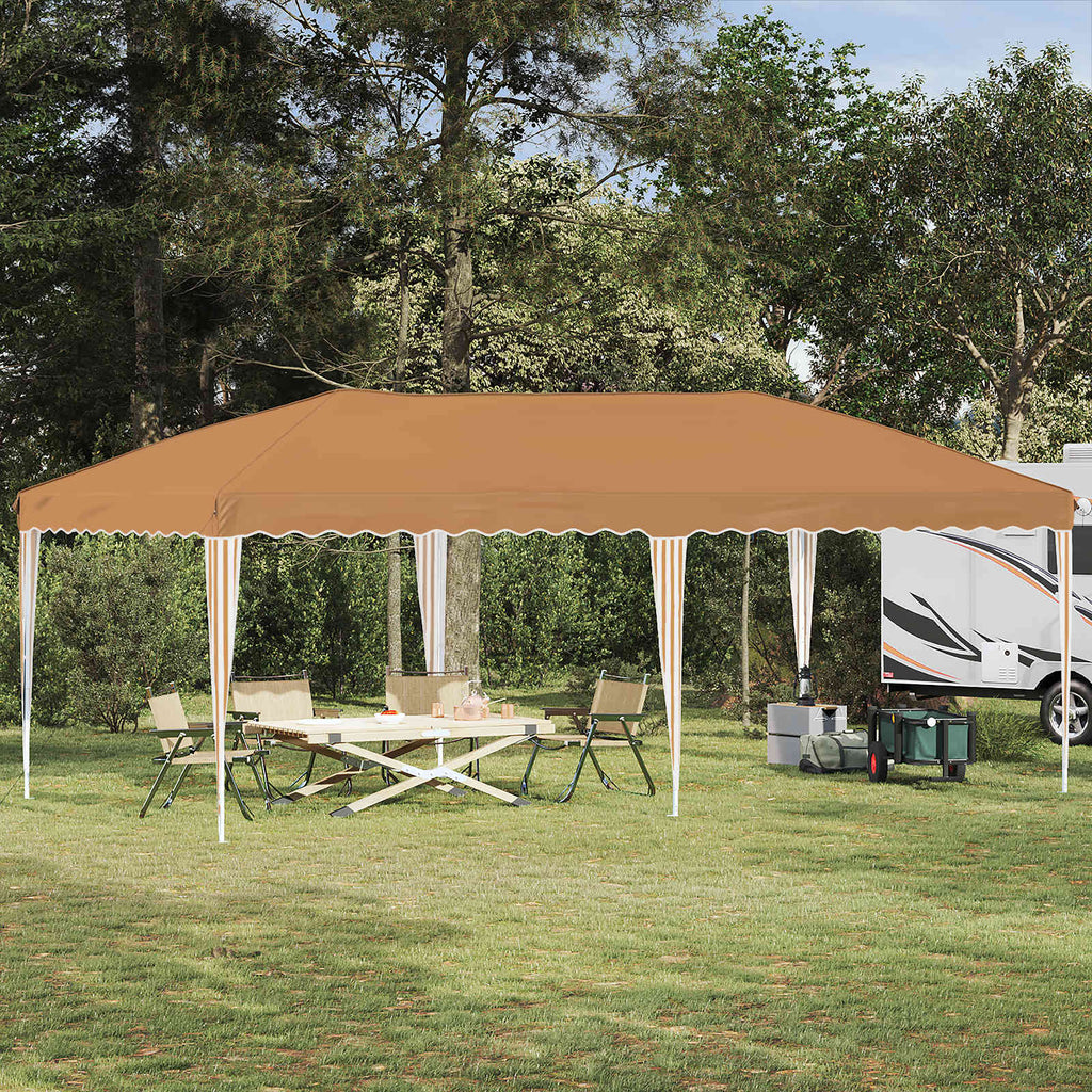 Pop-up Partyzelt 575 x 290 x 245 cm Beige