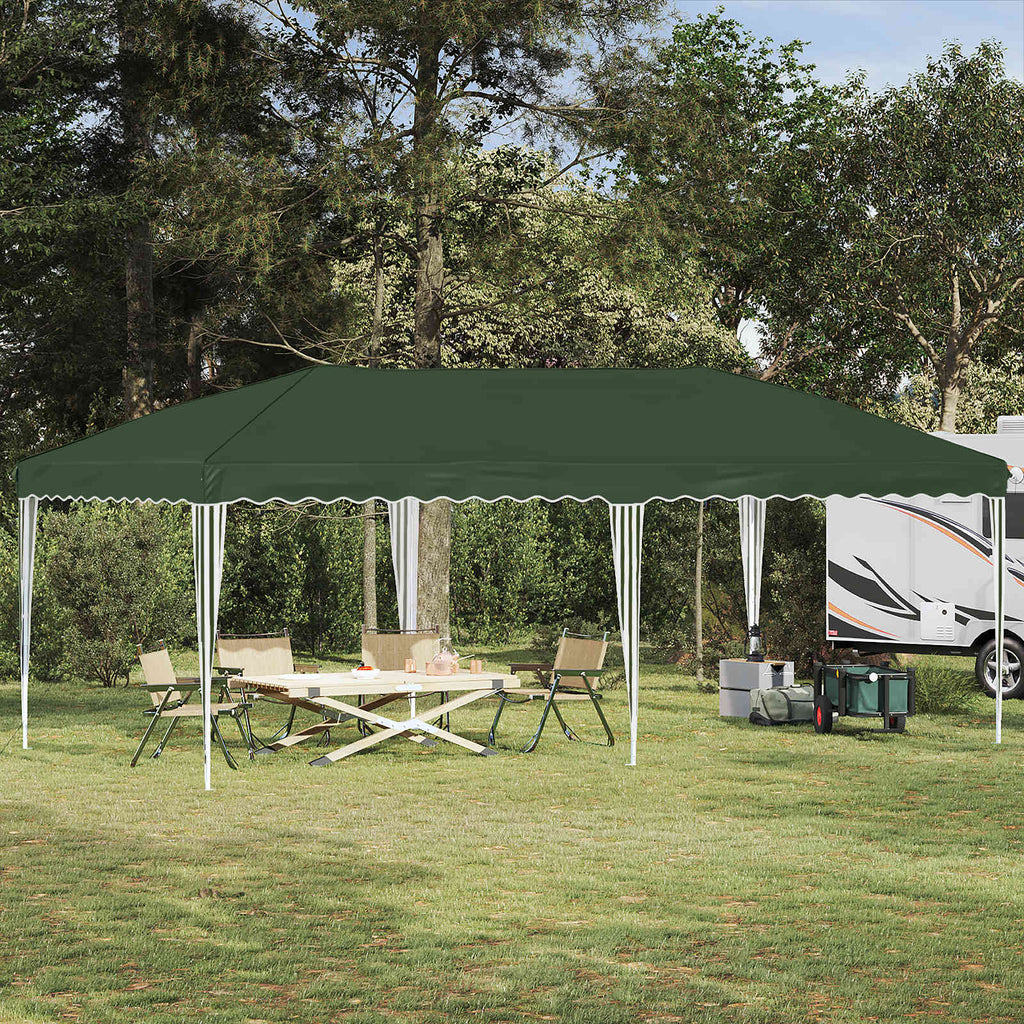Pop-up Partyzelt 575 x 290 x 245 cm Grün