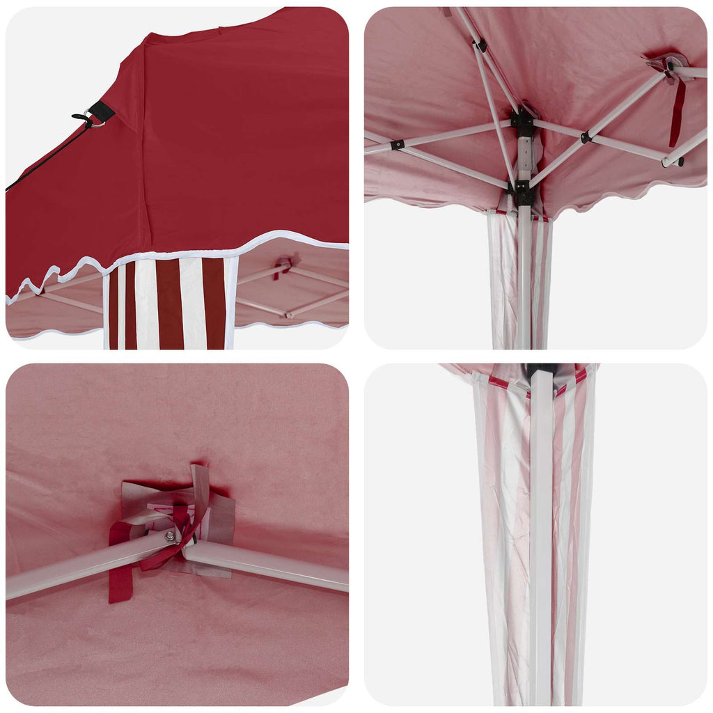 Pop-up Partyzelt 575 x 290 x 245 cm Bordeauxrot