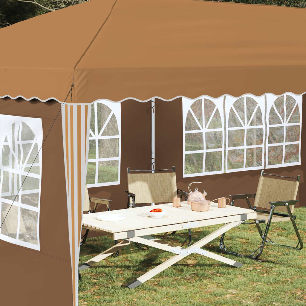 Pop-up Partyzelt 575 x 289 x 245 cm Beige