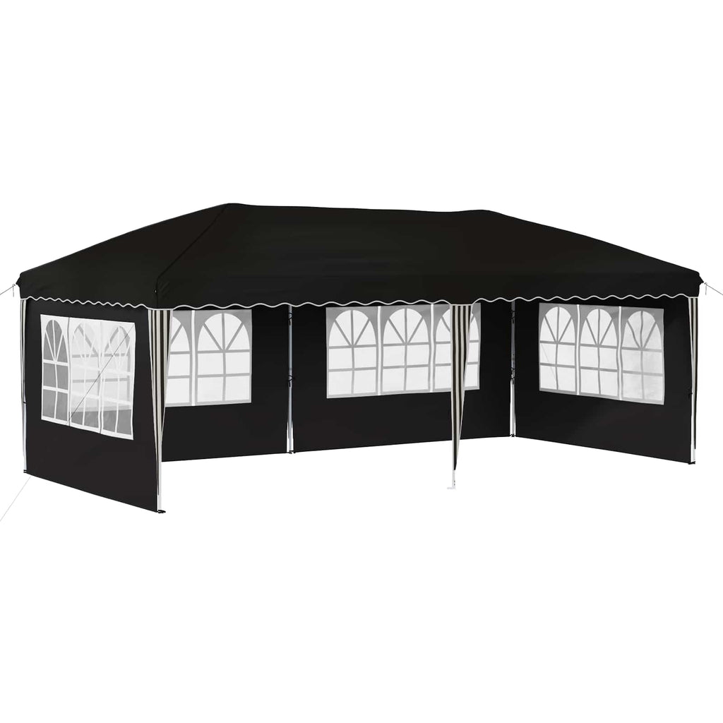 Pop-up Partyzelt 575 x 289 x 245 cm Schwarz