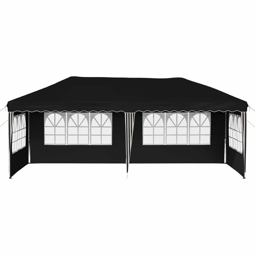 Pop-up Partyzelt 575 x 289 x 245 cm Schwarz