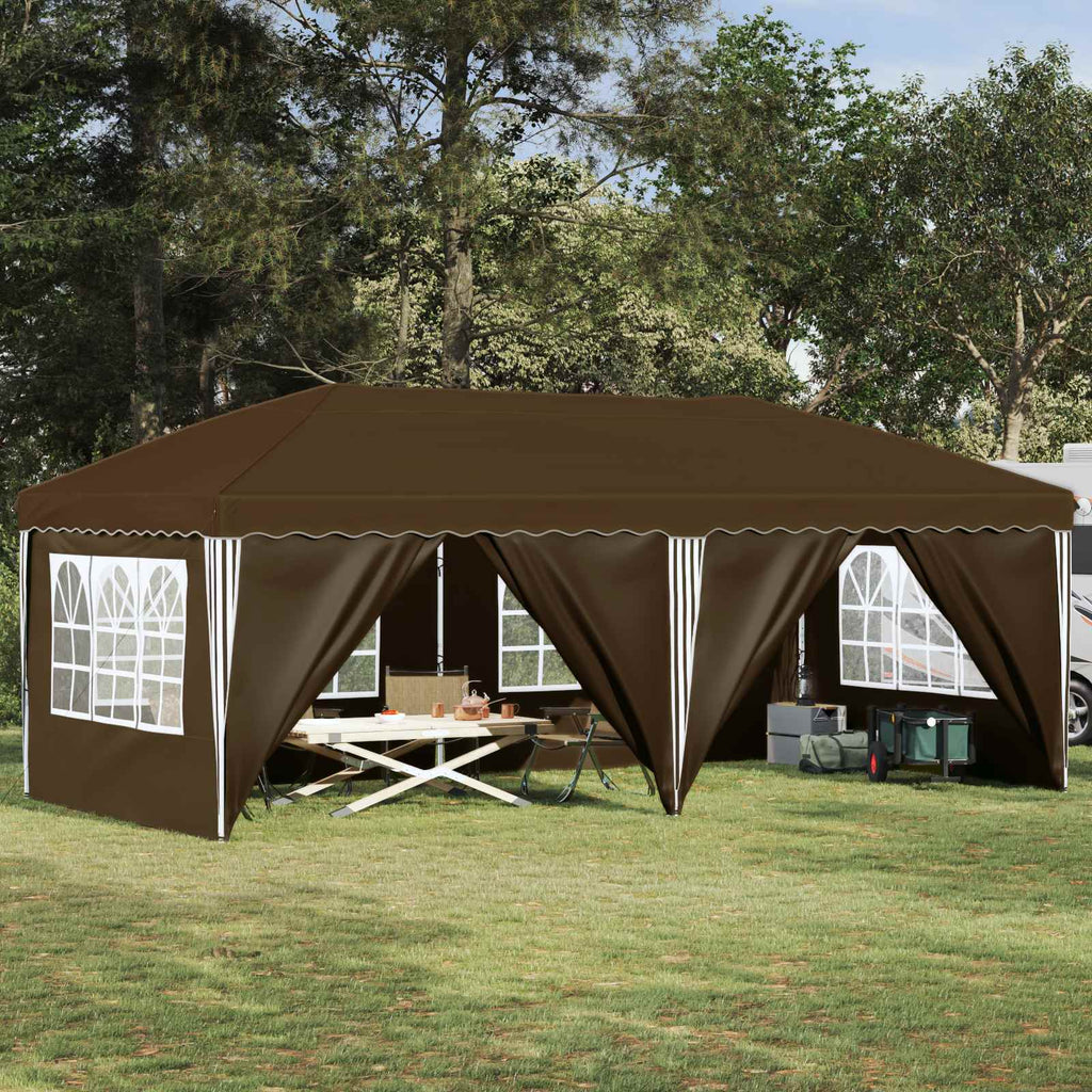Pop-up Partyzelt 575 x 288 x 245 cm Taupe