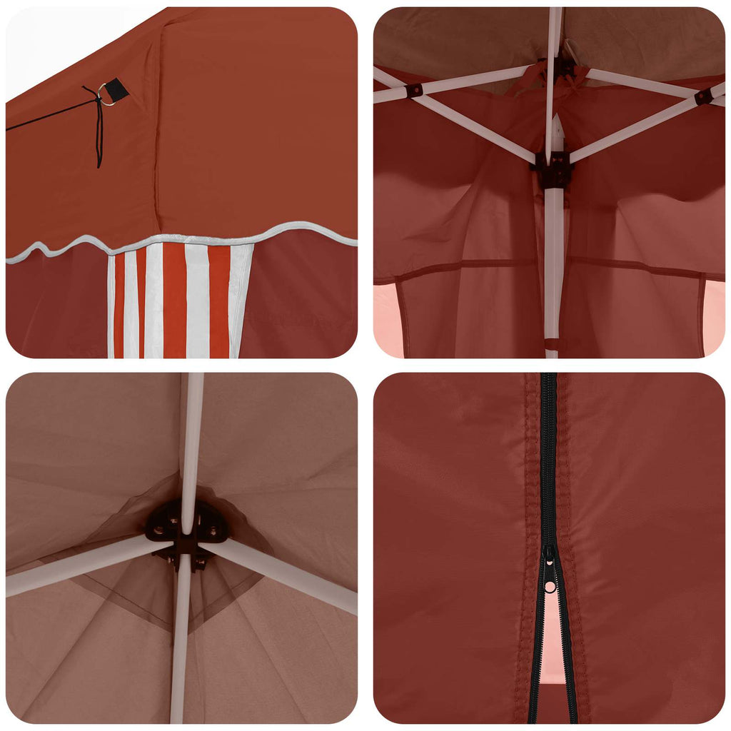 Pop-up Partyzelt 575 x 288 x 245 cm Terrakotta
