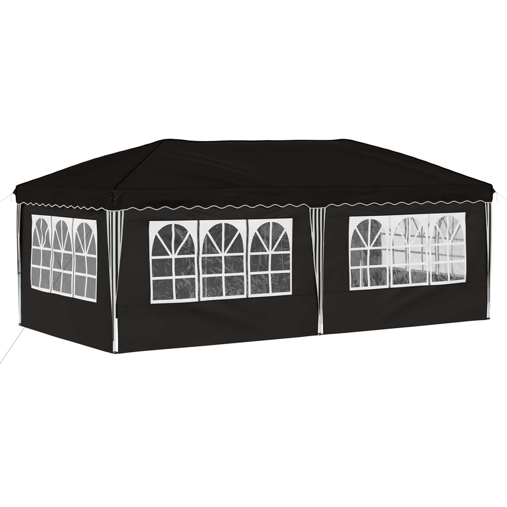 Pop-up Partyzelt 575 x 288 x 245 cm Schwarz