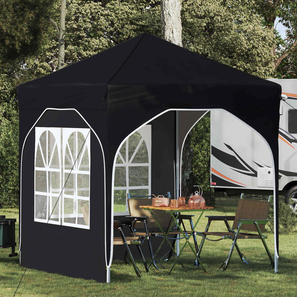 Pop-up Partyzelt 192 x 192 x 245 cm Schwarz