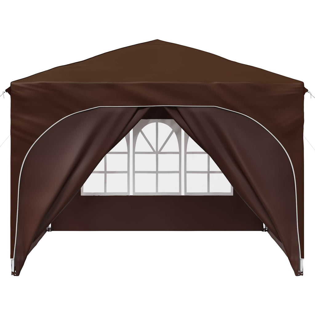 Pop-up Partyzelt 290 x 290 x 245 cm Braun