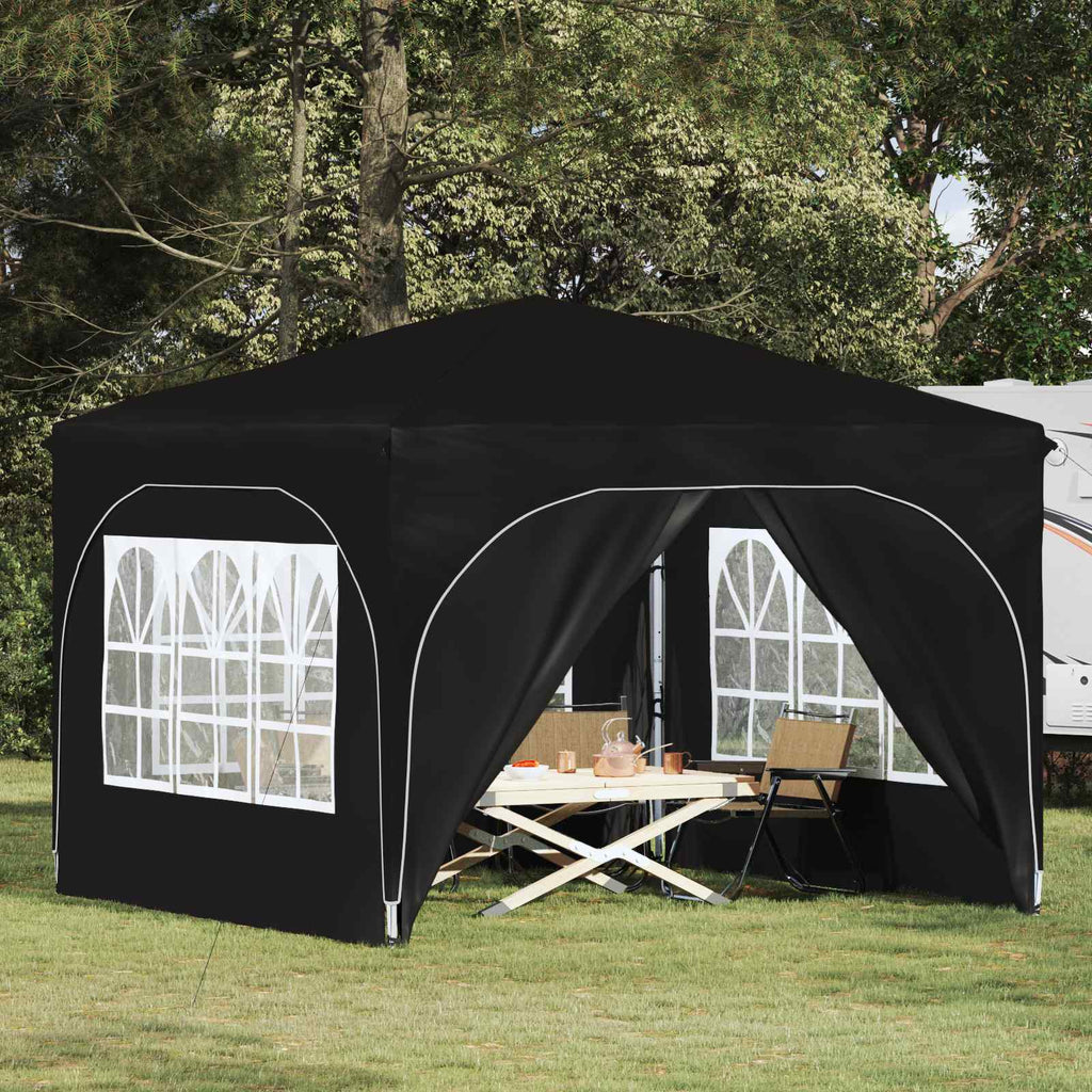 Pop-up Partyzelt 290 x 290 x 245 cm Schwarz