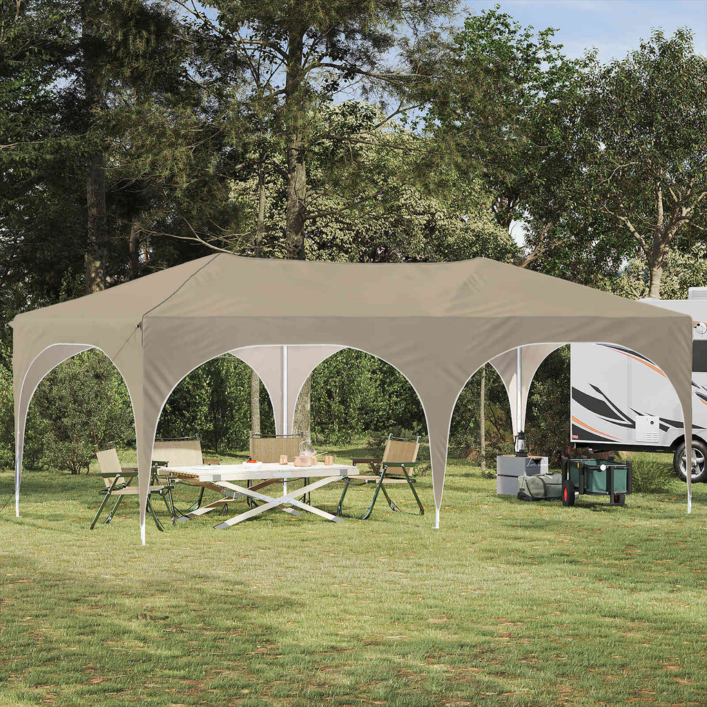 Pop-up Partyzelt 575 x 288 x 245 cm Creme Oxford-Stoff