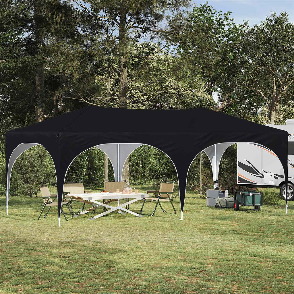Pop-up Partyzelt 575 x 288 x 245 cm Schwarz Oxford-Stoff