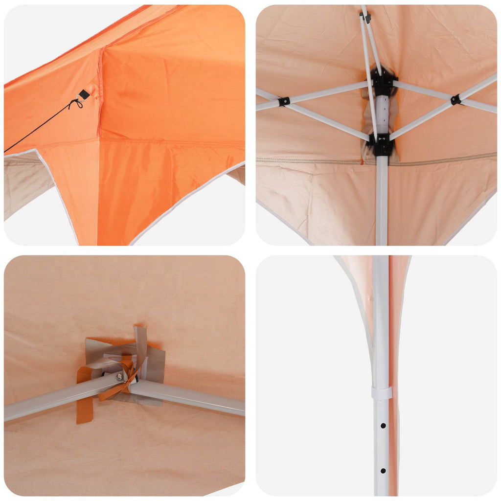 Pop-up Partyzelt 575 x 288 x 245 cm Orange Oxford-Stoff