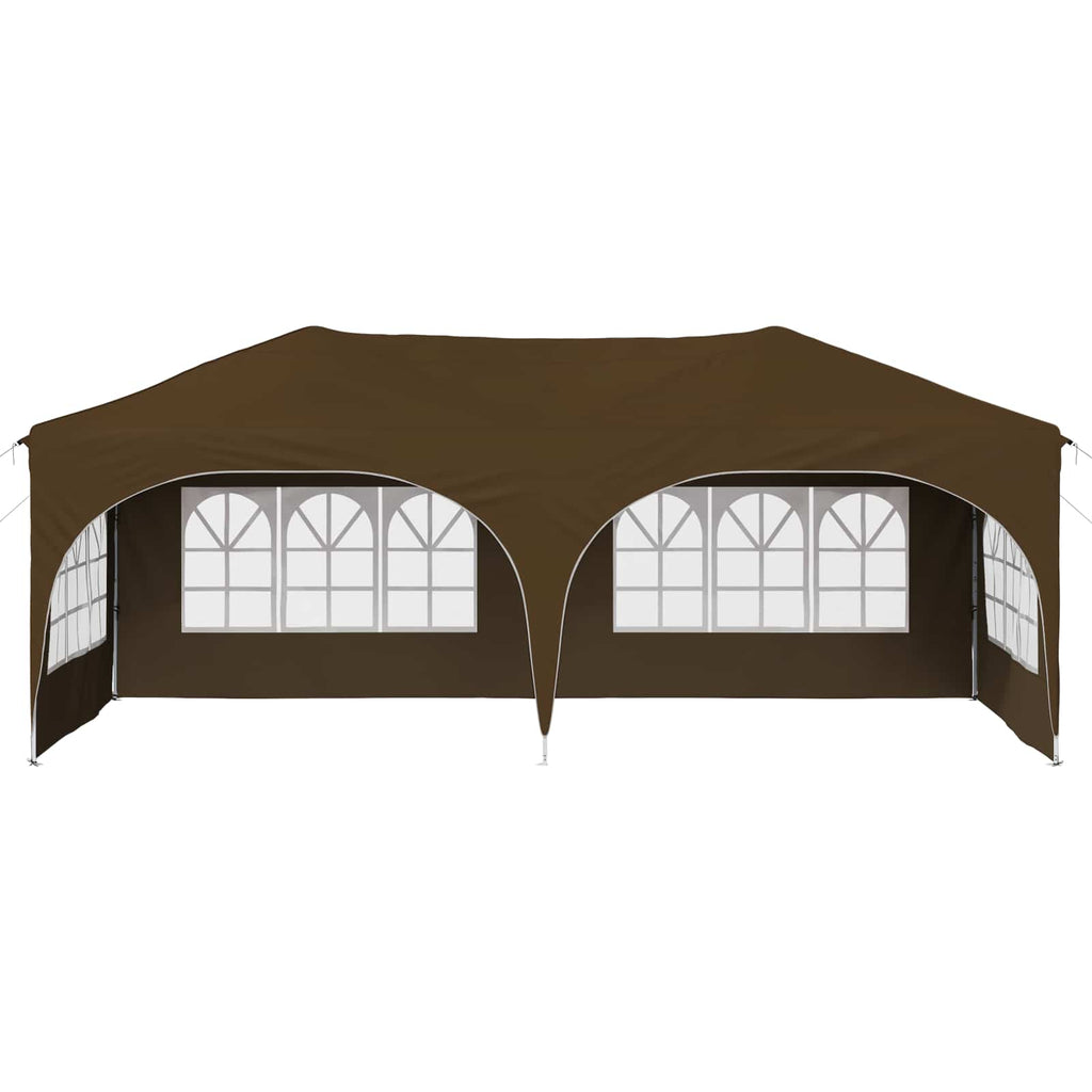 Pop-up Partyzelt 575 x 288 x 245 cm Taupe Oxford-Stoff