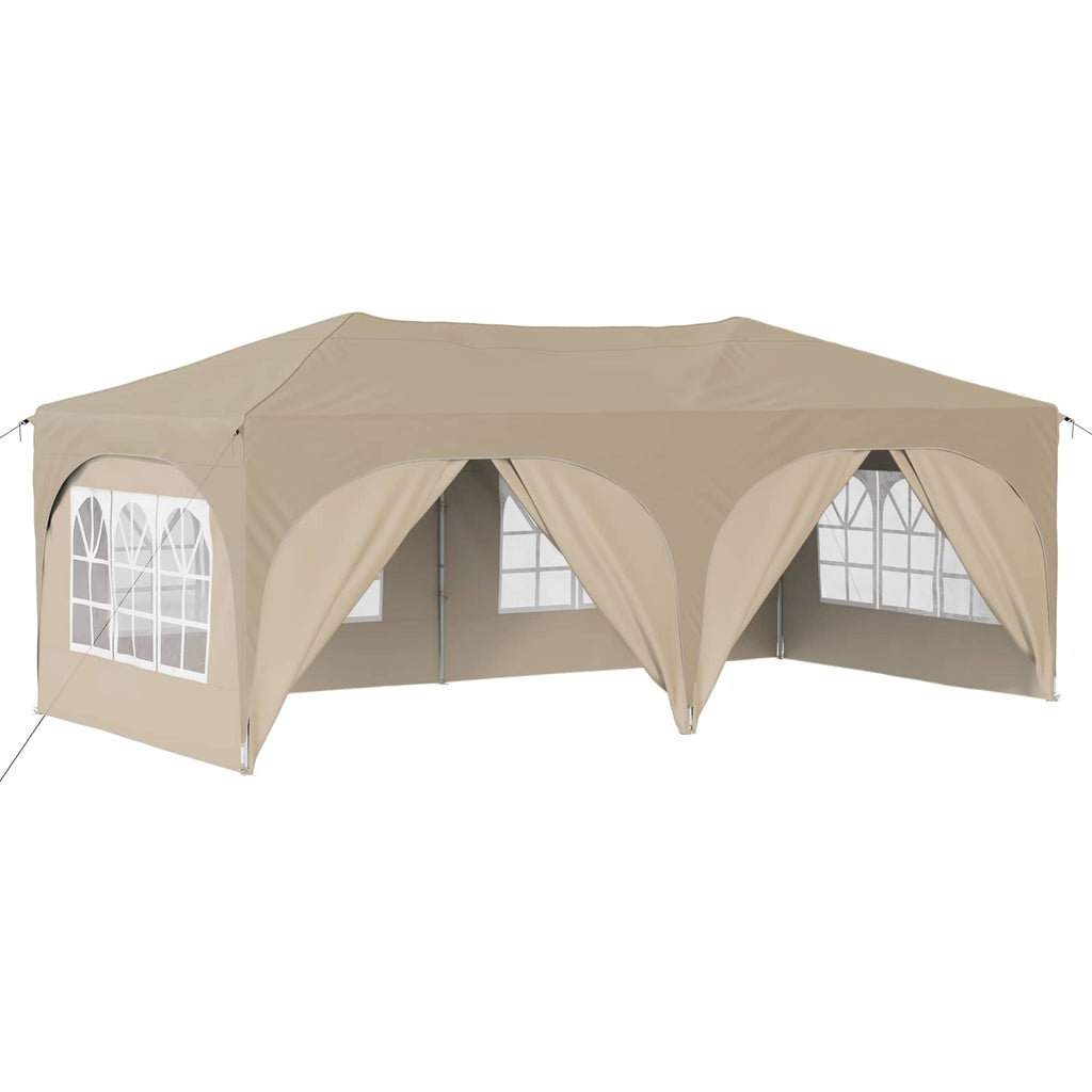Pop-up Partyzelt 575 x 288 x 245 cm Creme Oxford-Stoff