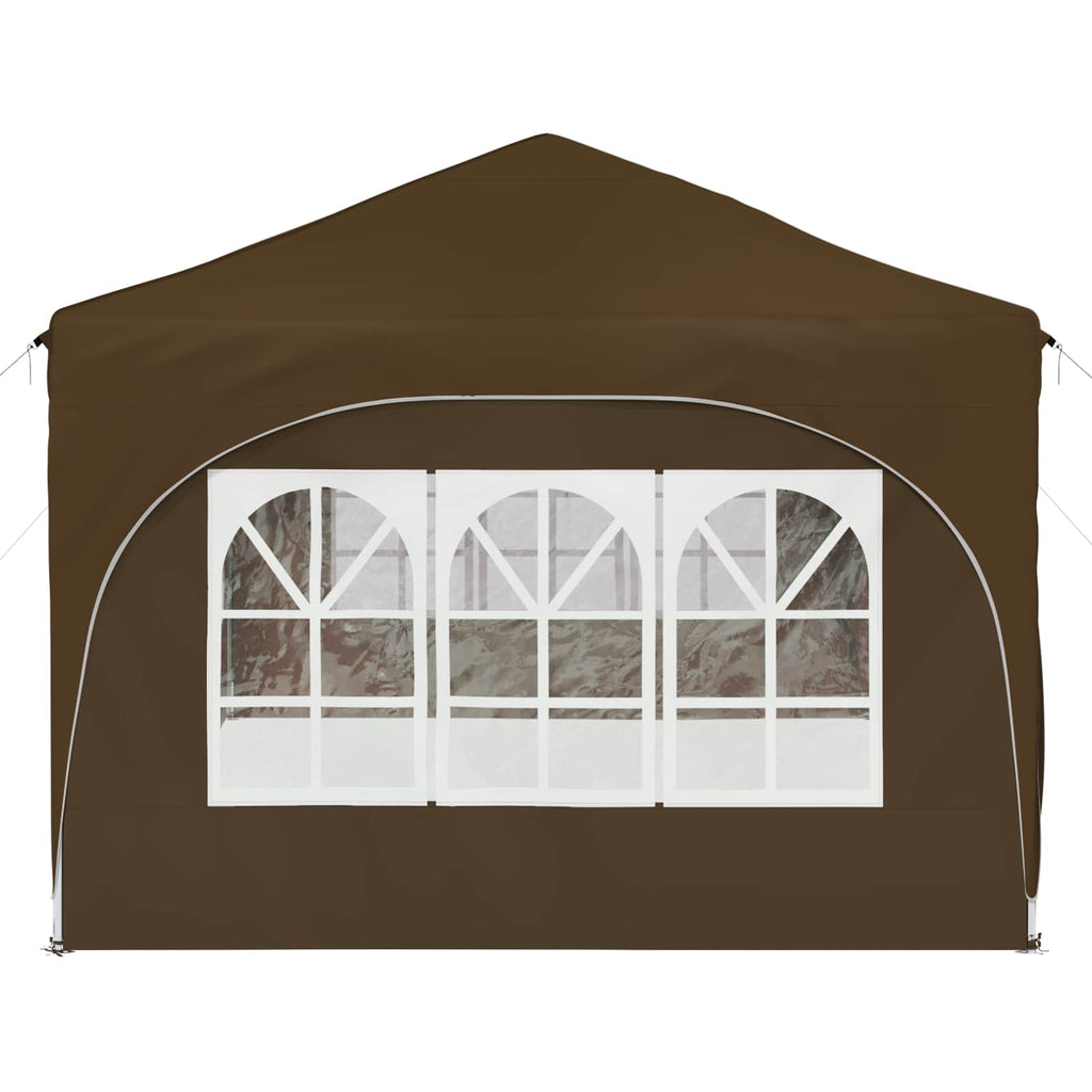 Pop-up Partyzelt 575 x 288 x 245 cm Taupe Oxford-Stoff