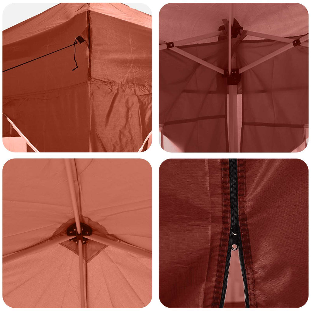 Pop-up Partyzelt 575 x 288 x 245 cm Terrakotta Oxford-Stoff