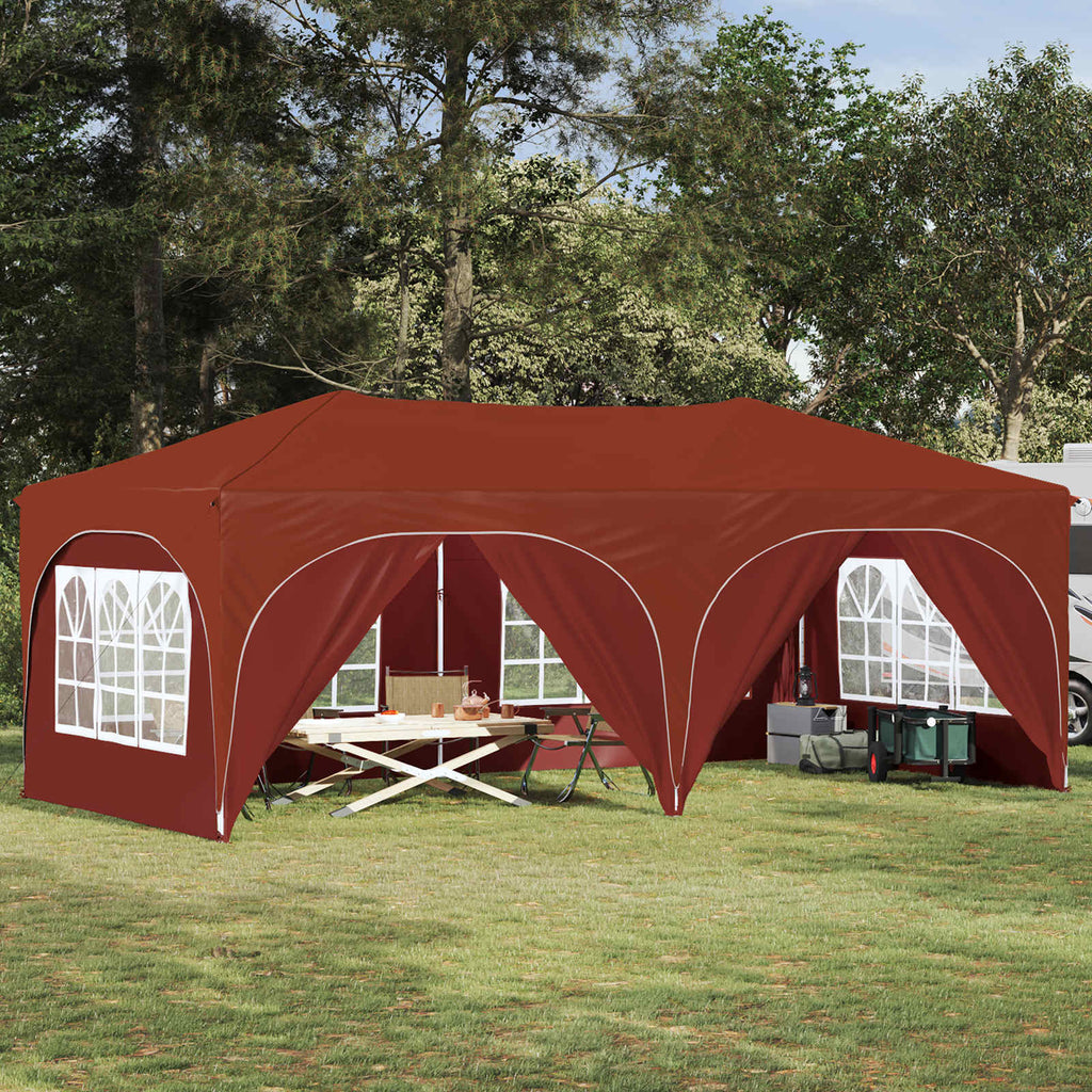 Pop-up Partyzelt 575 x 288 x 245 cm Terrakotta Oxford-Stoff