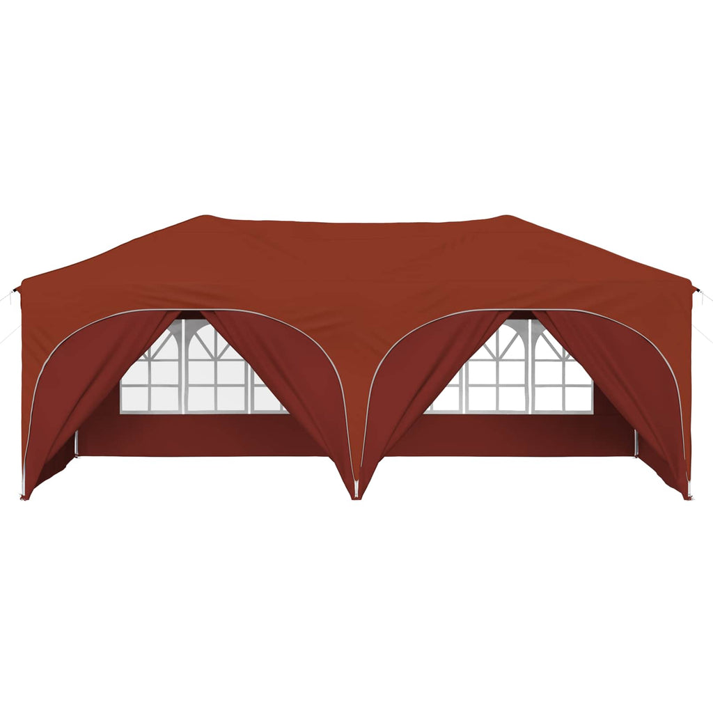 Pop-up Partyzelt 575 x 288 x 245 cm Terrakotta Oxford-Stoff