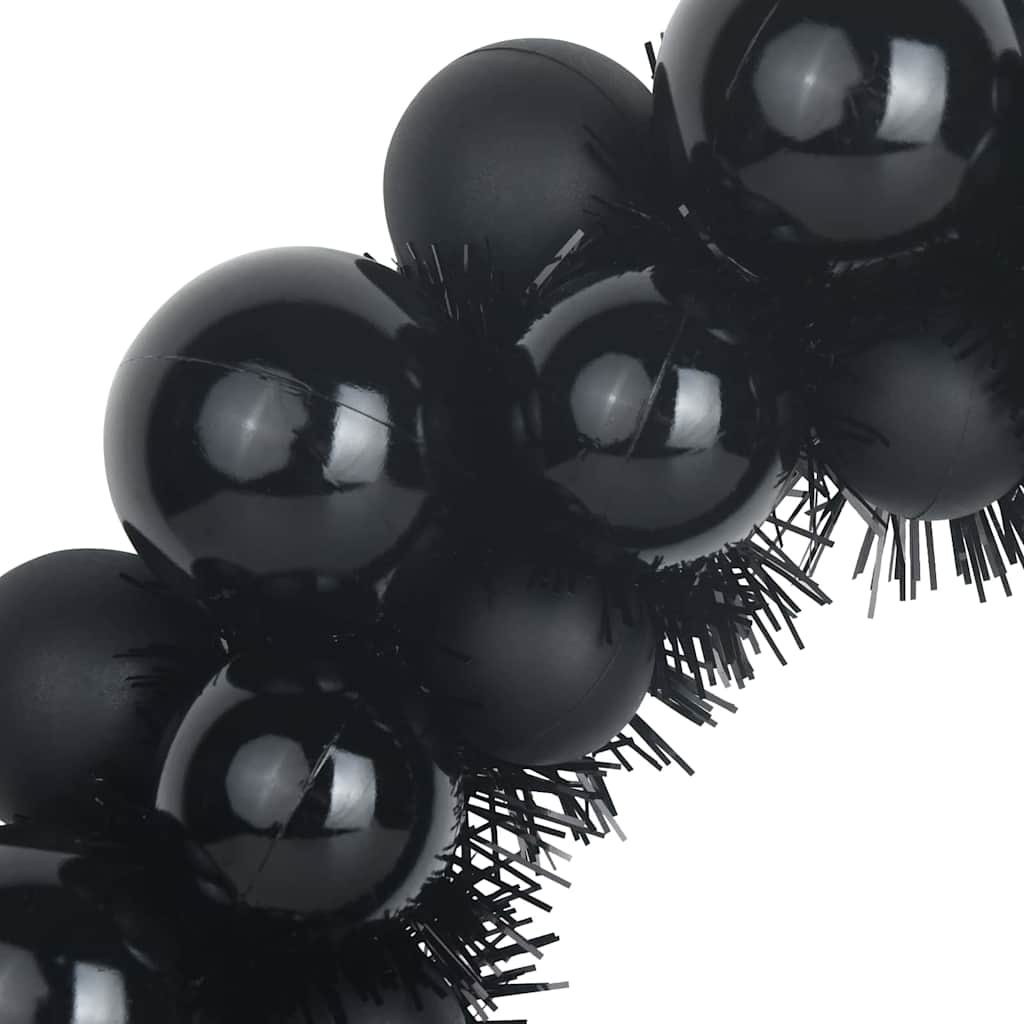 Weihnachtsballkränze 2 pcs Schwarz 33 x 33 x 7 cm Polystyrol