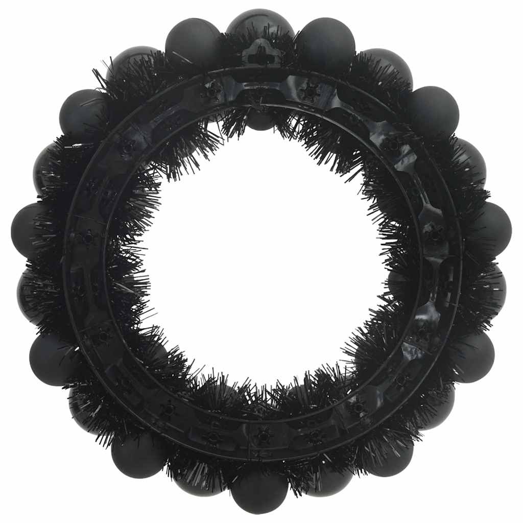 Weihnachtsballkränze 2 pcs Schwarz 33 x 33 x 7 cm Polystyrol