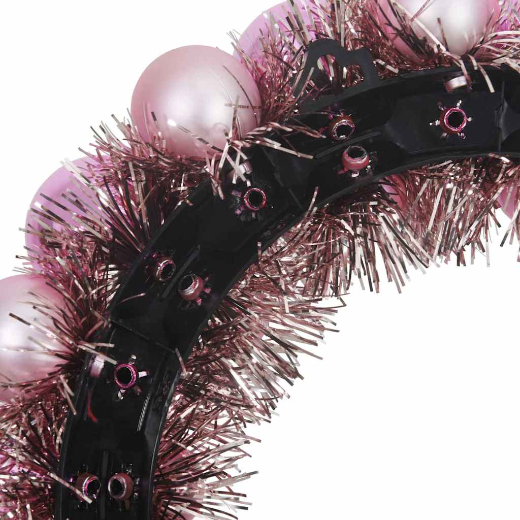 Weihnachtsballkränze 2 pcs Rosa 33 x 33 x 7 cm Polystyrol
