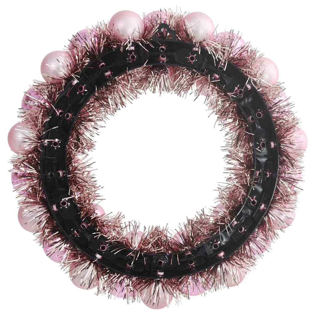 Weihnachtsballkränze 2 pcs Rosa 33 x 33 x 7 cm Polystyrol