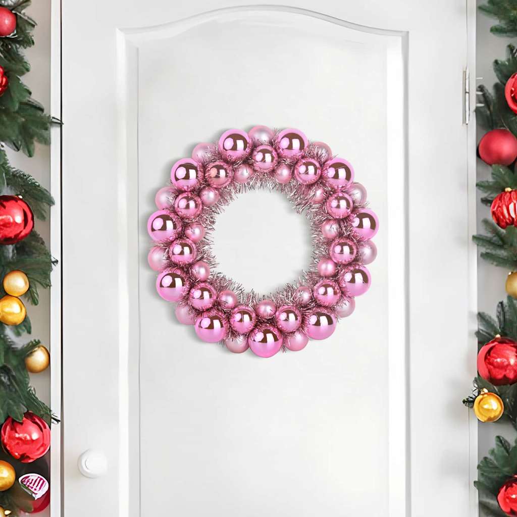 Weihnachtsballkränze 2 pcs Rosa 33 x 33 x 7 cm Polystyrol