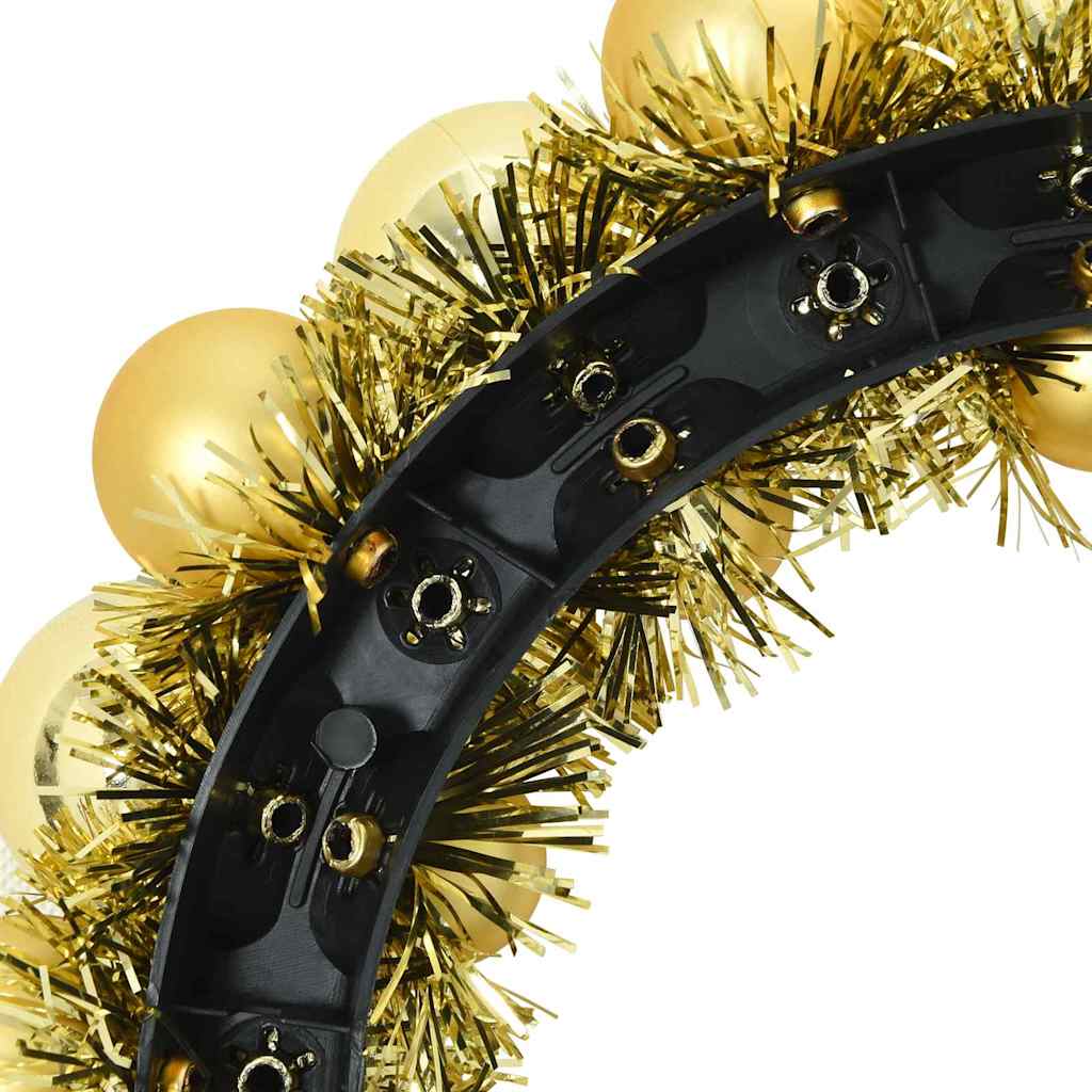 Weihnachtsballkränze 2 pcs Gold 33 x 33 x 7 cm Polystyrol