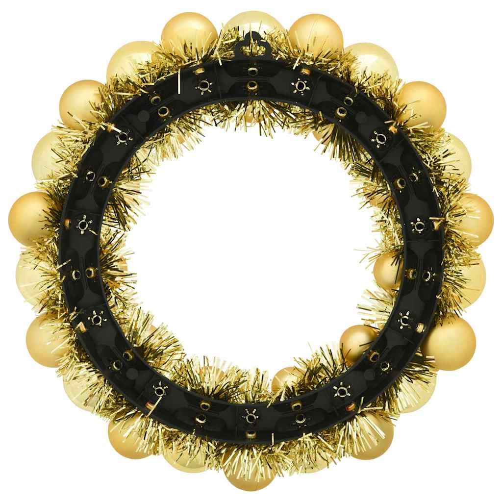 Weihnachtsballkränze 2 pcs Gold 33 x 33 x 7 cm Polystyrol