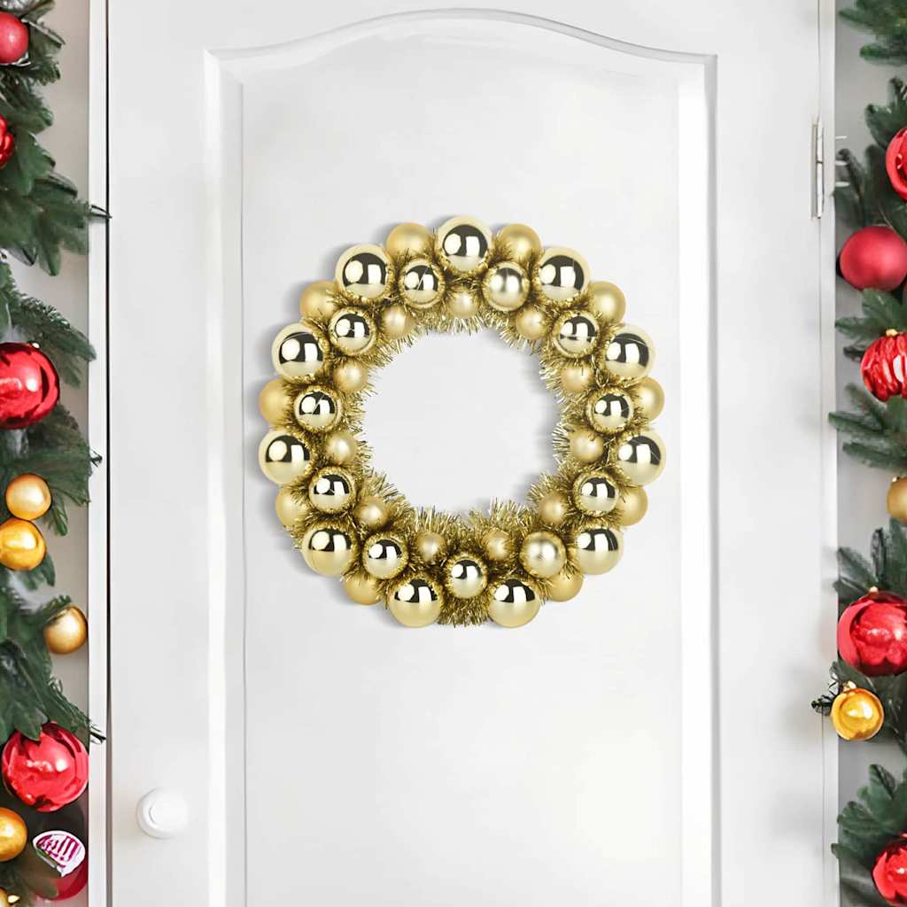 Weihnachtsballkränze 2 pcs Gold 33 x 33 x 7 cm Polystyrol