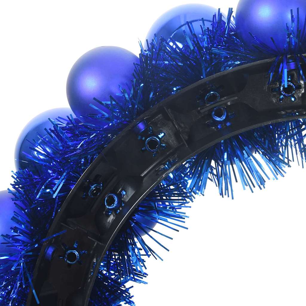 Weihnachtsballkränze 2 pcs Blau 33 x 33 x 7 cm Polystyrol