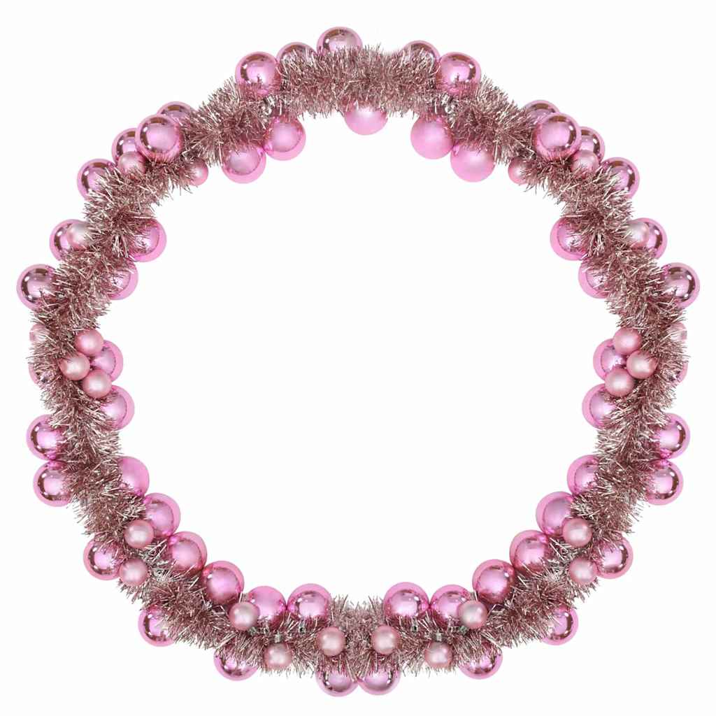 Weihnachtskugelgirlande Rosa 186 cm Polystyrol