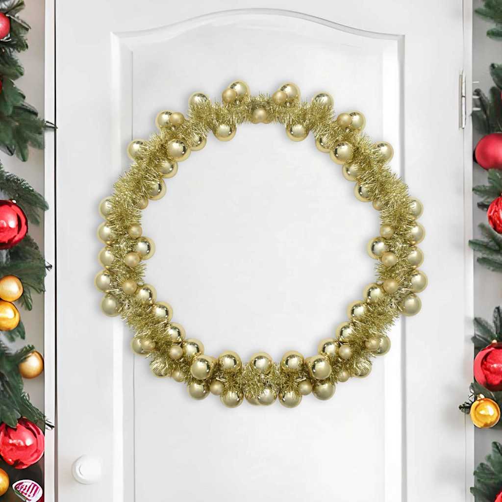 Weihnachtskugelgirlande Gold 186 cm Polystyrol